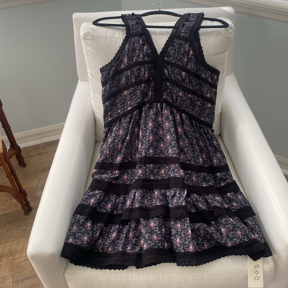 NWT Sea New York Yvonne Tiered Lace Mini Dress - Picture 11 of 15